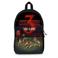 Onyourcases Stranger Things 3 The Game Trending Custom Backpack Unisex Personalized Waterproof Best Awesome Nice Travel Bag School Bag Work Bag Laptop Lunch Office Book Fabric Brand Backpack