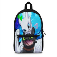 Onyourcases Toothless and Lightfury Custom Backpack Unisex Personalized Waterproof Best Awesome Nice Travel Bag School Bag Work Bag Laptop Lunch Office Book Fabric Brand Backpack