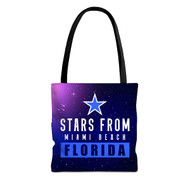 Onyourcases Miami Beach Florida Custom Personalized Tote Bag Canvas New Bag Pouch Pocket Bag School Hang Out Polyester Cotton Bags All Over Print Tote Bag Travel Bags Fashionable Totebag