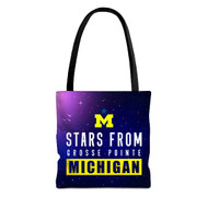 Onyourcases Stars From Grosse Pointe Michigan Custom Personalized Tote Bag Canvas New Bag Pouch Pocket Bag School Hang Out Polyester Cotton Bags All Over Print Tote Bag Travel Bags Fashionable Totebag