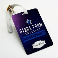 Onyourcases Stars From Amesbury Massachusetis Custom Luggage Tags Personalized Name Brand PU Leather Luggage Tag With Strap Awesome Baggage Hanging Suitcase Bag Tags Top Name ID Labels Travel Bag Accessories