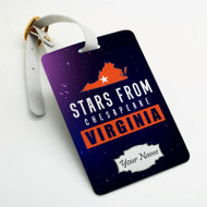 Onyourcases Stars From Chesapeake Virginia Custom Luggage Tags Personalized Name Brand PU Leather Luggage Tag With Strap Awesome Baggage Hanging Suitcase Bag Tags Top Name ID Labels Travel Bag Accessories