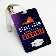 Onyourcases Stars From Lynchburg Virginia Custom Luggage Tags Personalized Name Brand PU Leather Luggage Tag With Strap Awesome Baggage Hanging Suitcase Bag Tags Top Name ID Labels Travel Bag Accessories