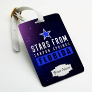 Onyourcases Stars From Tarpon Springs Florida Custom Luggage Tags Personalized Name Brand PU Leather Luggage Tag With Strap Awesome Baggage Hanging Suitcase Bag Tags Top Name ID Labels Travel Bag Accessories