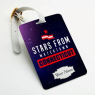 Onyourcases Stars From Watertown Connecticut Custom Luggage Tags Personalized Name Brand PU Leather Luggage Tag With Strap Awesome Baggage Hanging Suitcase Bag Tags Top Name ID Labels Travel Bag Accessories