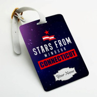 Onyourcases Stars From Windsor Connecticut Custom Luggage Tags Personalized Name Brand PU Leather Luggage Tag With Strap Awesome Baggage Hanging Suitcase Bag Tags Top Name ID Labels Travel Bag Accessories