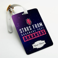 Onyourcases Stars From Arkansas Post Arkansas Custom Luggage Tags Personalized Name Brand PU Leather Luggage Tag With Strap Awesome Baggage Hanging Suitcase Bag Tags Top Name ID Labels Travel Bag Accessories