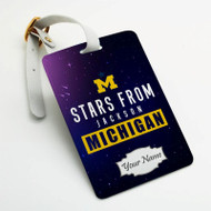 Onyourcases Stars From Jackson Michigan Custom Luggage Tags Personalized Name Brand PU Leather Luggage Tag With Strap Awesome Baggage Hanging Suitcase Bag Tags Top Name ID Labels Travel Bag Accessories