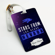 Onyourcases Stars From Las Vegas Nevada Custom Luggage Tags Personalized Name Brand PU Leather Luggage Tag With Strap Awesome Baggage Hanging Suitcase Bag Tags Top Name ID Labels Travel Bag Accessories