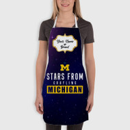 Onyourcases Grayling Michigan Custom Personalized Name Kitchen Apron With Adjustable Awesome Best Brand Strap Pockets For Cooking Cafe Baking Cheff Coffee Barista Bartender