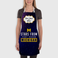 Onyourcases Port Huron Michigan Custom Personalized Name Kitchen Apron With Adjustable Awesome Best Brand Strap Pockets For Cooking Cafe Baking Cheff Coffee Barista Bartender