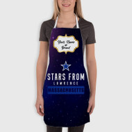 Onyourcases Stars From Lawrence Massachusetis Custom Personalized Name Kitchen Apron With Adjustable Awesome Best Brand Strap Pockets For Cooking Cafe Baking Cheff Coffee Barista Bartender