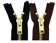 #10MGM Brass Chap Zipper
