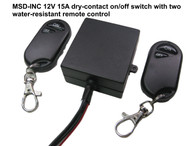 12v dry contact output switch with WATER-RESISTANT remote control