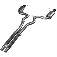 KOOKS OEM TO 3" CAT-BACK EXHAUST SYSTEM W/ H-PIPE AND 4" BLACK TIPS 2015+ MUSTANG GT 5.0L COYOTE 11514410