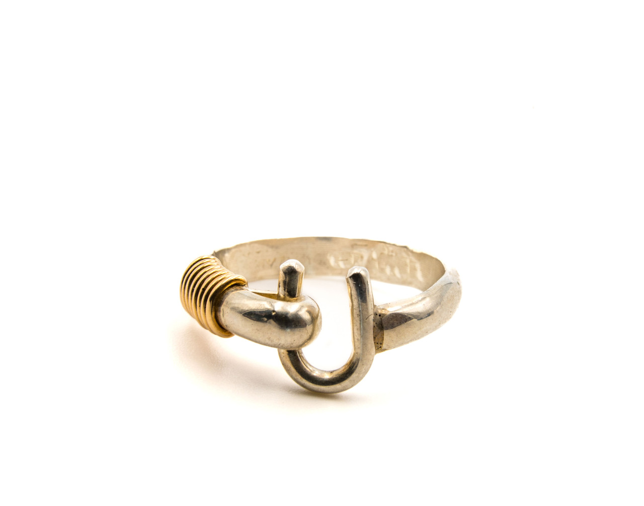 St. Croix Hook Ring, Silver & 14K Gold, 3mm Sonya Ltd