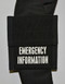 MIR Emergency Incident Card Pouch E attached to backpack closed
