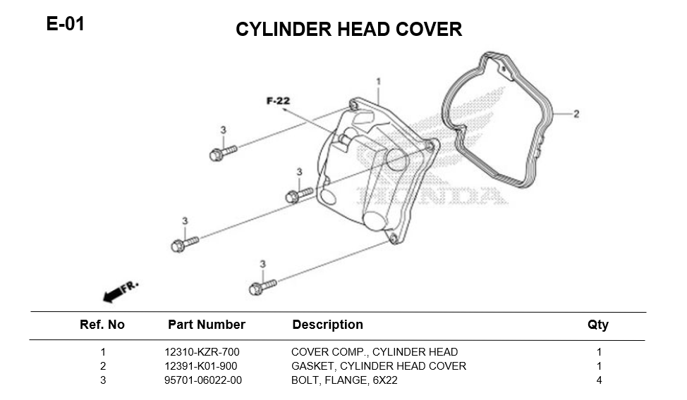 E-01-CYLINDER HEAD COVER SH150i 2013