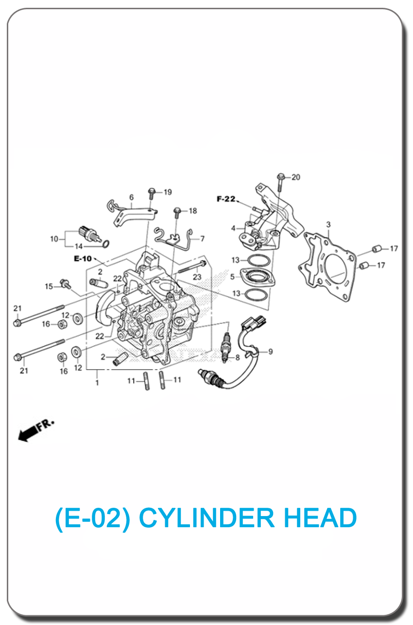 E-02/ CYLINDER HEAD LEAD125 2021