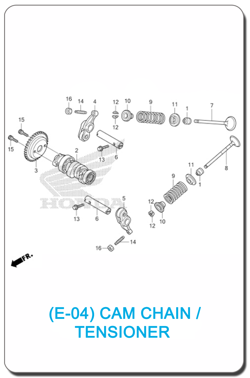 E-04/ CAM CHAIN/TENSIONER CLICK125i 2012 SMALL INDEX PICTURE
