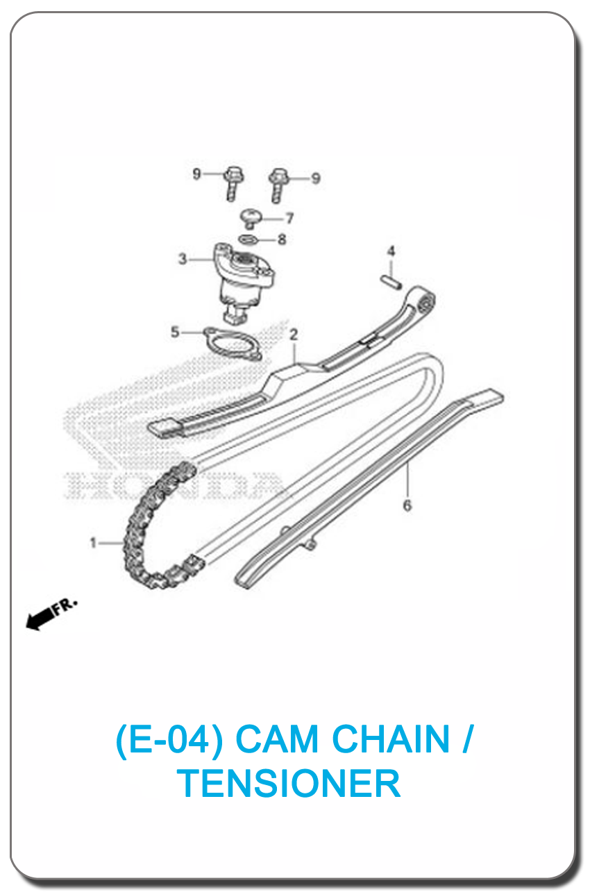 E-04-CAM CHAIN/TENSOINER SH150i 2013