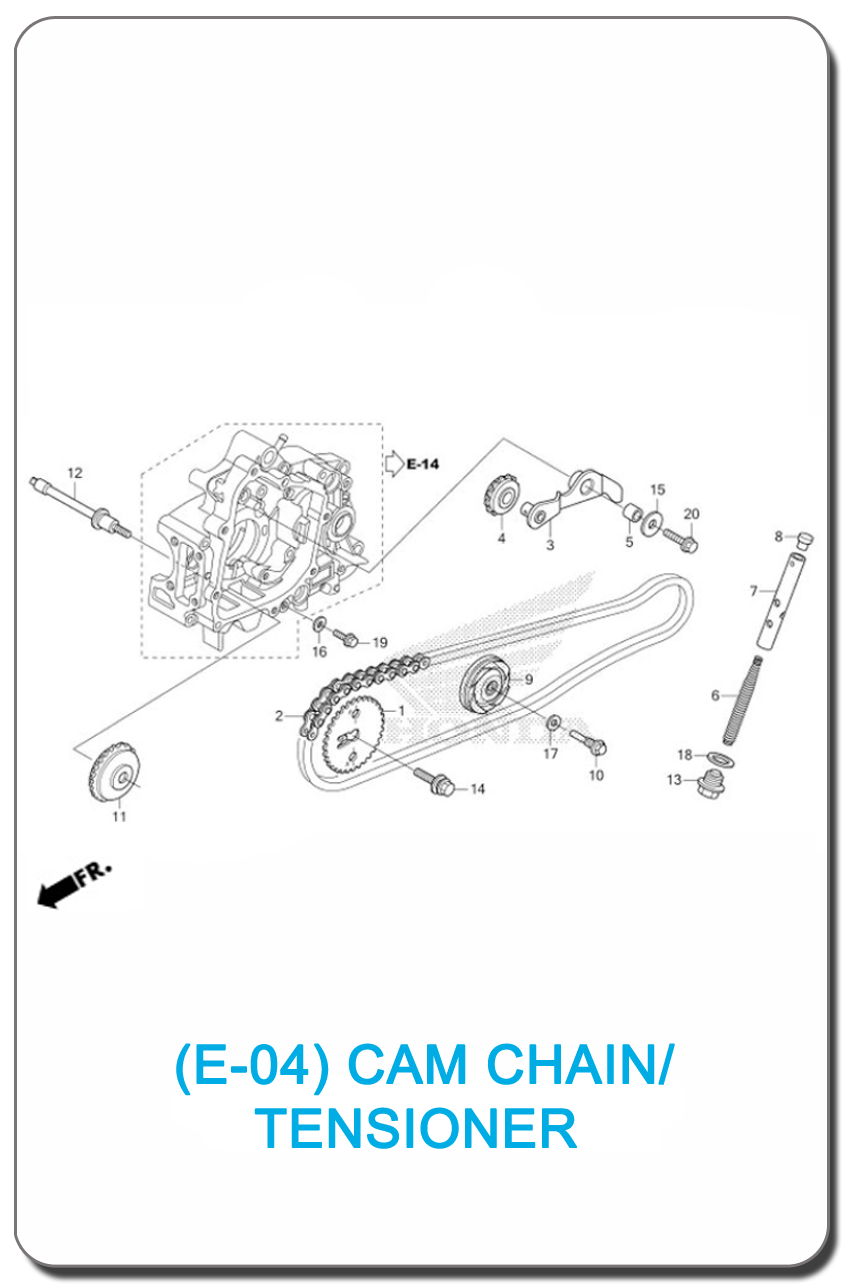 E-04/ CAM CHAIN/TENSIONER WAVE110i 2017 SMALL INDEX PICTURE