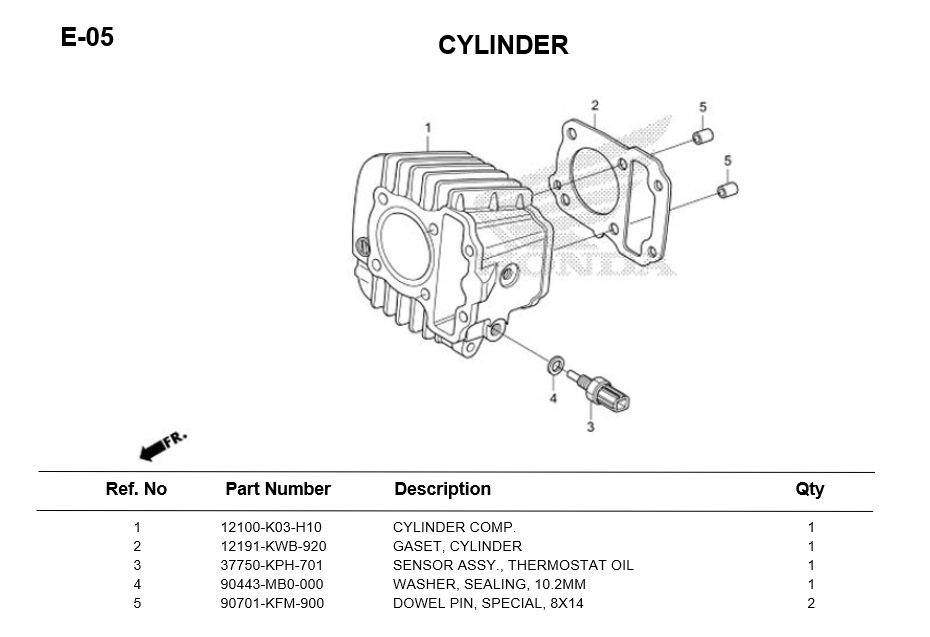 E-05/ CYLINDER WAVE110i 2017