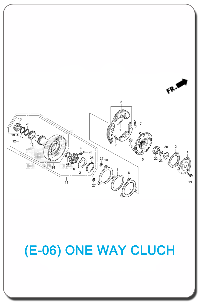 E-06/ ONE WAY CLUTCH WAVE110i SMALL INDEX PICTURE