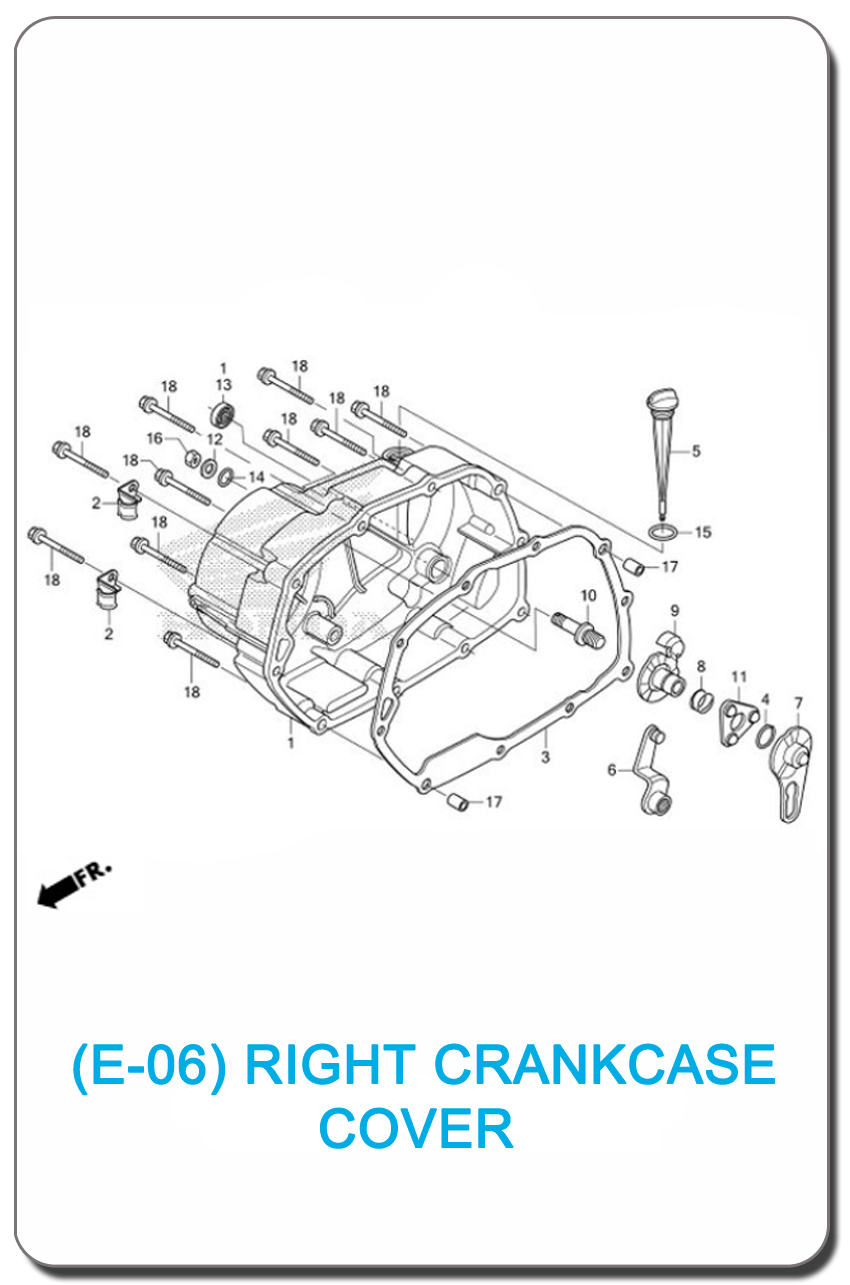 E-06/ RIGHT CRANKCASE COVER WAVE110i 2017 SMALL INDEX PICTURE