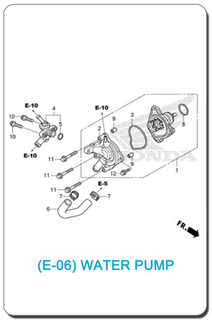 E-06-WATER PUMP SH150i 2013