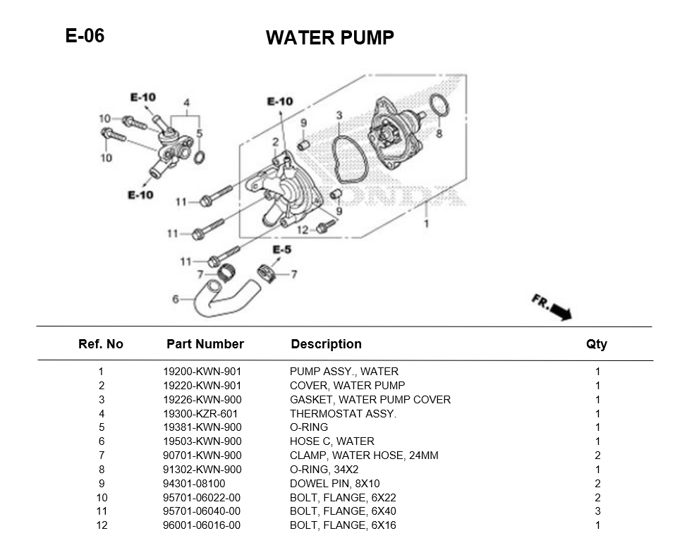 E-06-WATER PUMP SH150 2013