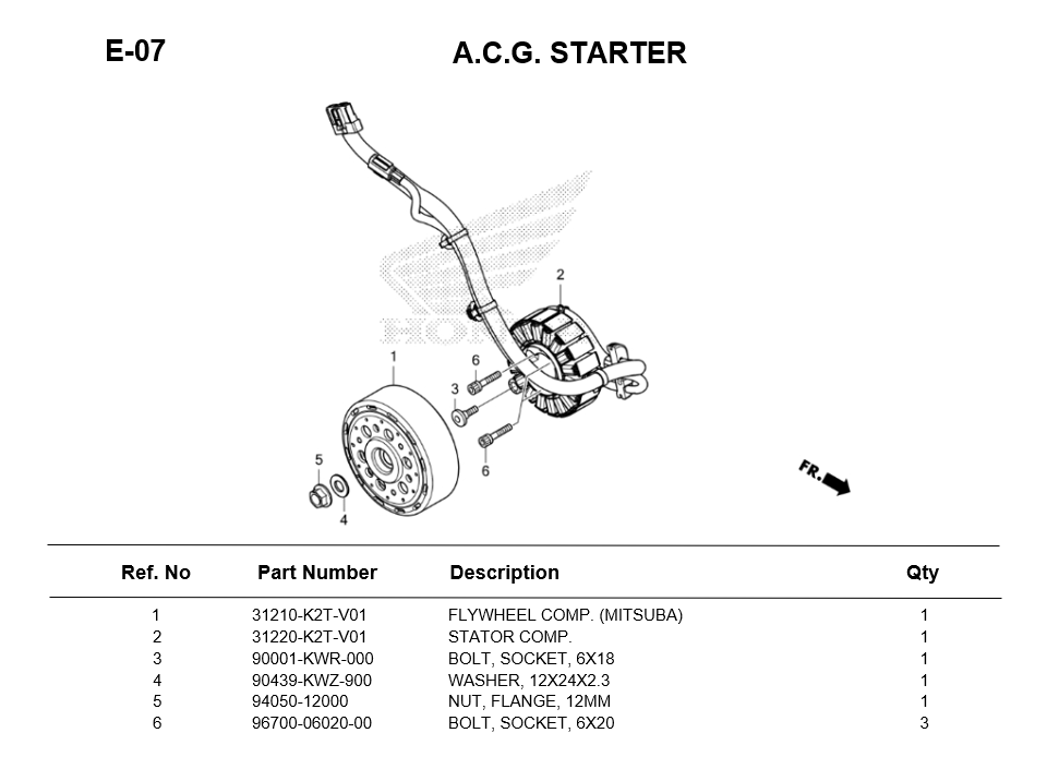 -E-07/ A.C.G. STARTER LEAD125 2025