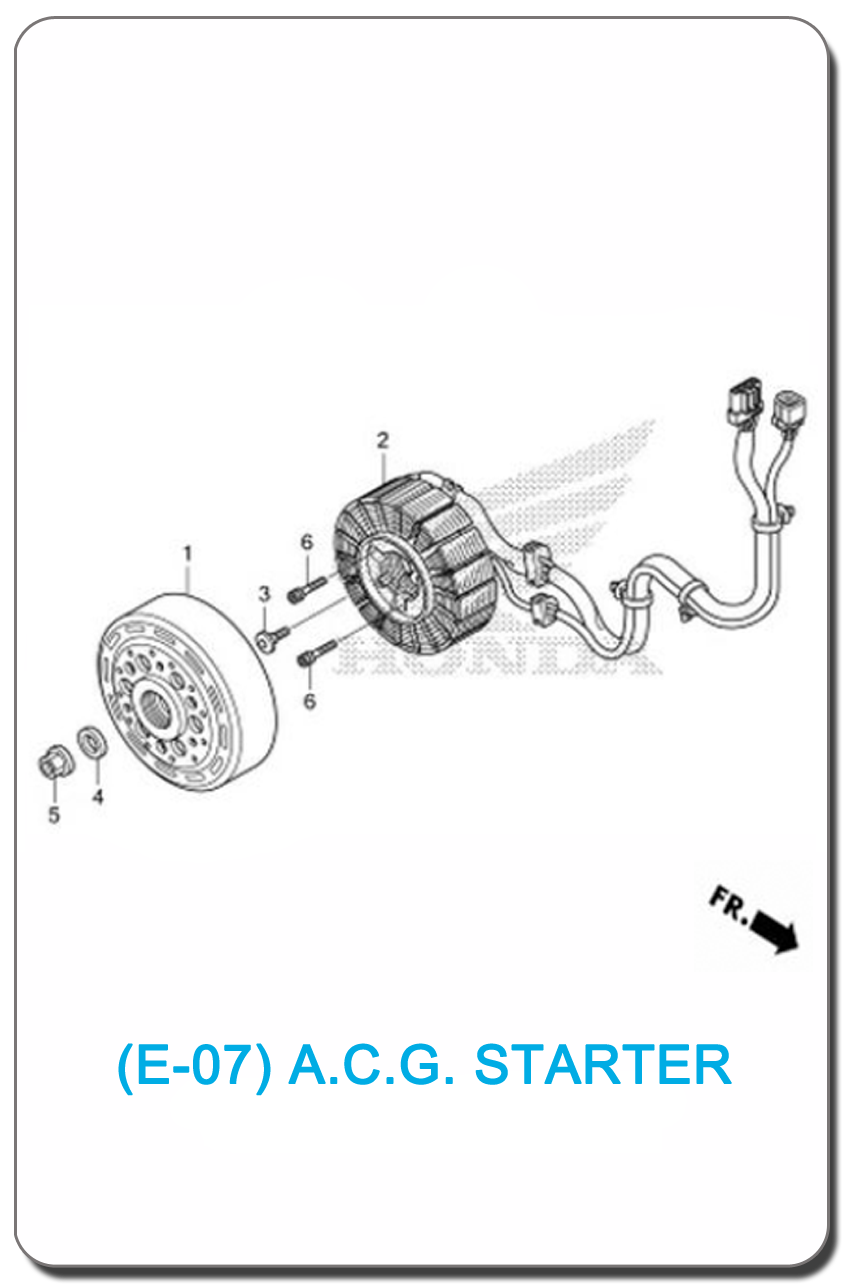 E-07-A.C.G. STARTER SH150i 2013