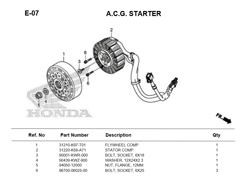 E-07-A.C.G. STARTER CLICK150i 2019