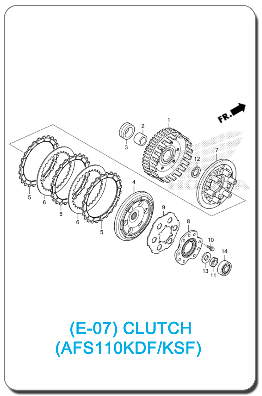 E-07- CLUTCH (AFS110KDF/KSF) WAVE110i 2021 SMALL INDEX PICTURE