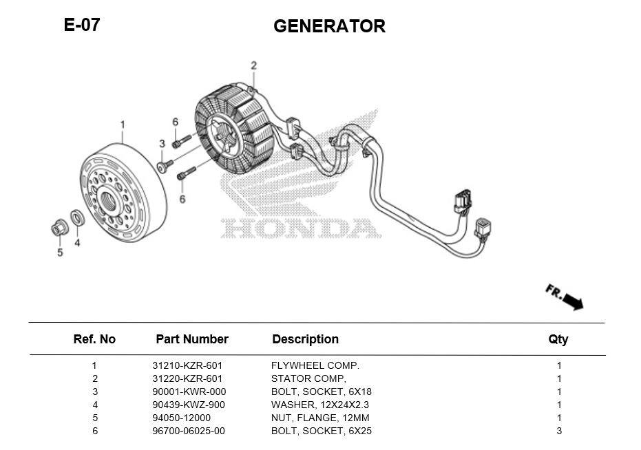E-07/ GENERATOR CLICK125i 2012