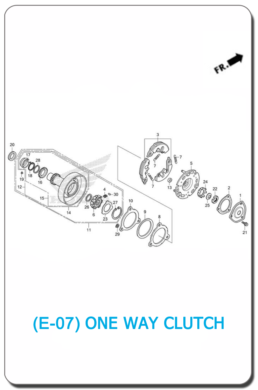 E-07/ ONE WAY CLUTCH WAVE110i 2017 SMALL INDEX PICTURE