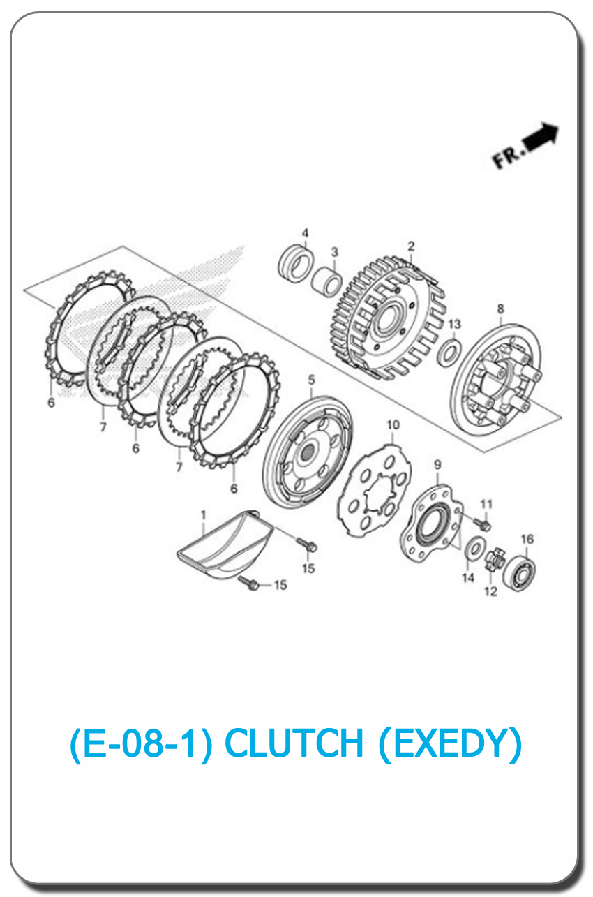 E-08-1/ CLUTCH (EXEDY) WAVE110i 2017 SMALL INDEX PICTURE