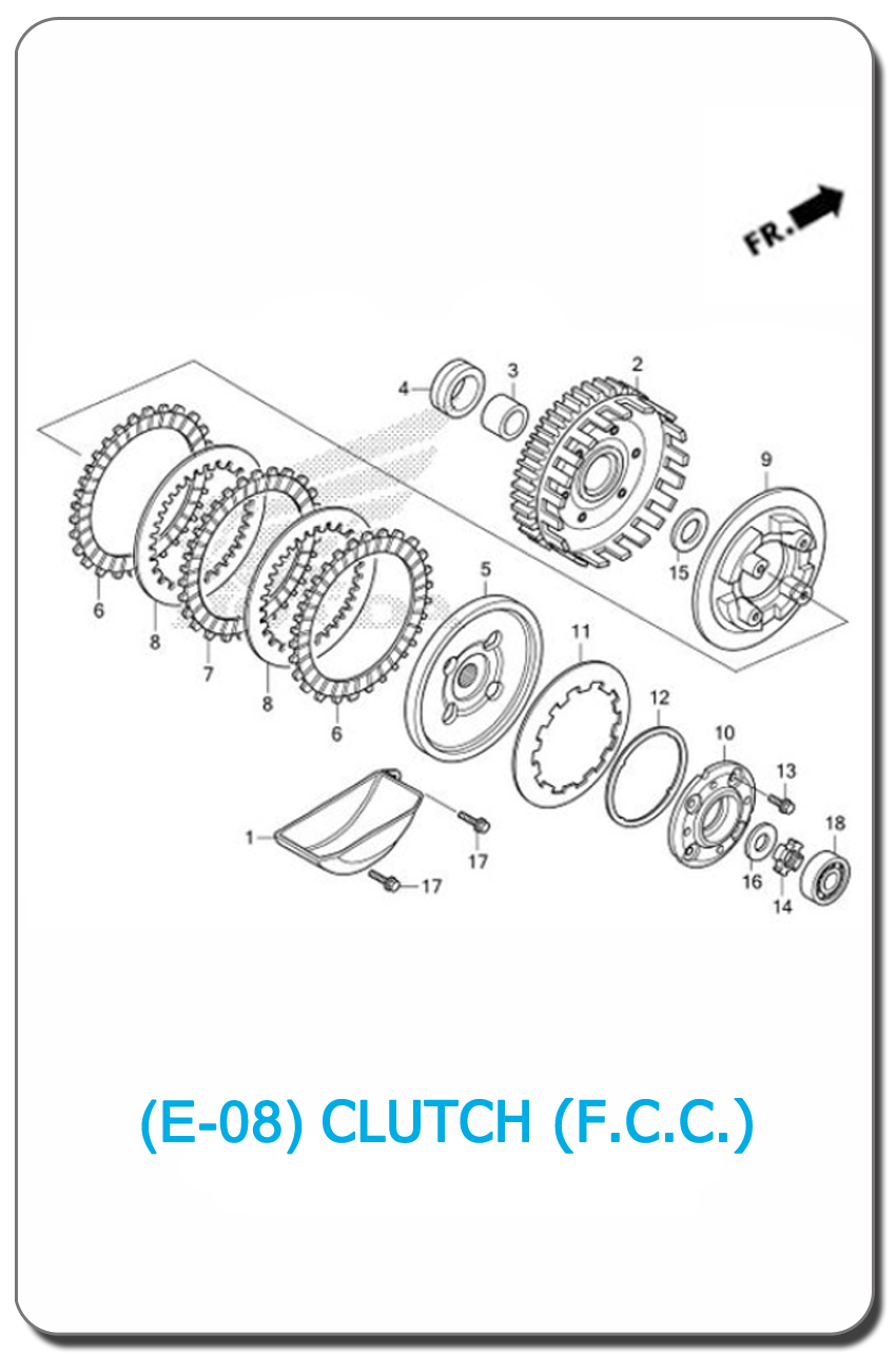 E-08/ CLUTCH (F.C.C.) WAVE110i 2017 SMALL INDEX PICTURE