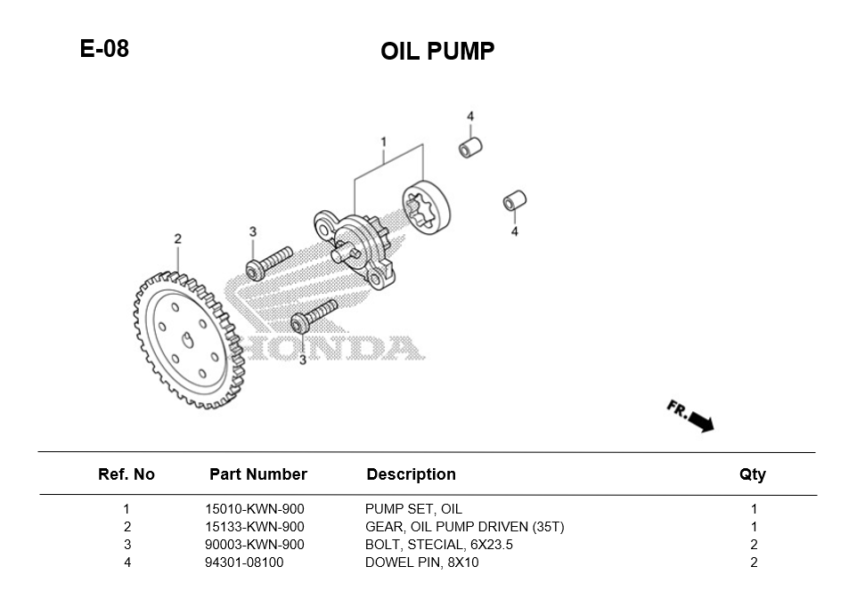 E-08-OIL PUMP SH150i 2013
