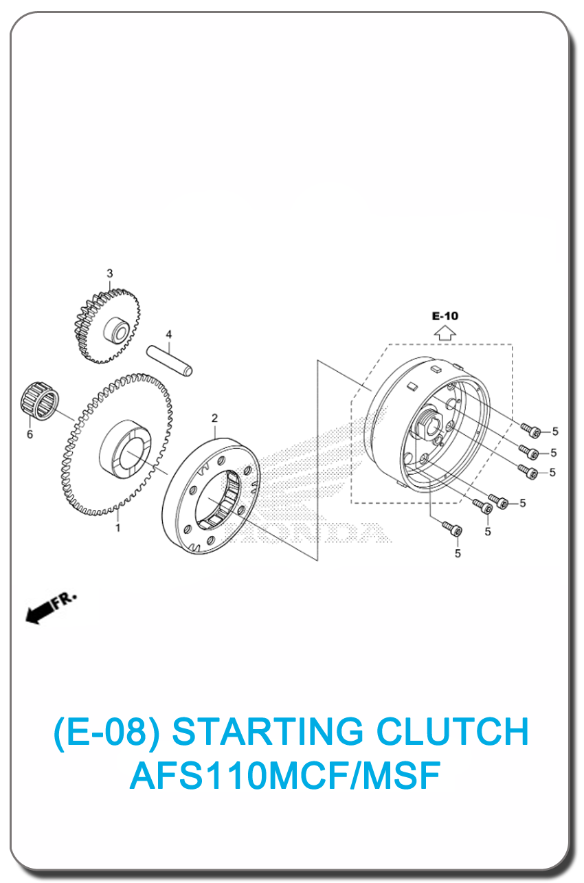 E-08/ STARTING CLUTCH WAVE110i 2021 SMALL INDEX PICTURE