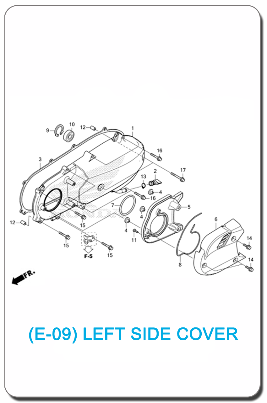 E-09/ LEFT SIDE COVER LEAD125 2021