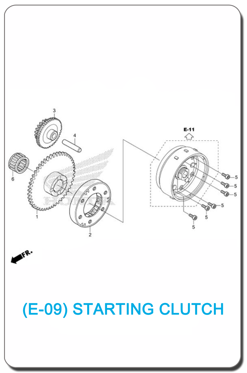 E-09/ STARTING CLUTCH WAVE110i 2017 SMALL INDEX PICTURE