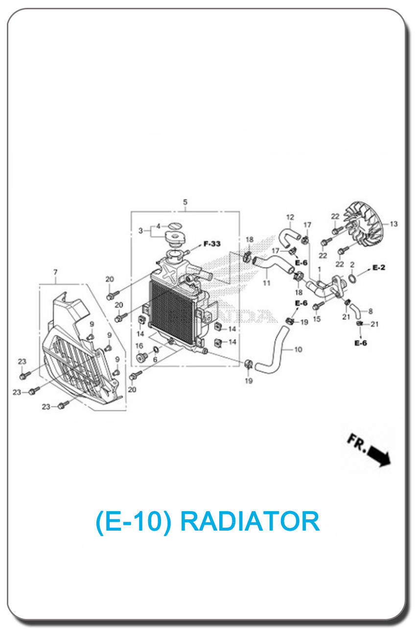 E-10-RADIATOR SH150i 2013