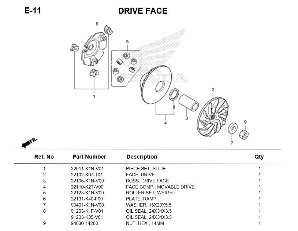 -E-11/ DRIVE FACE LEAD125 2025