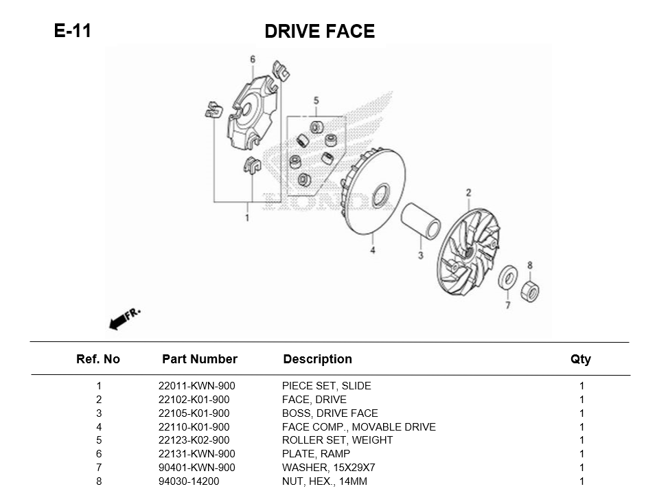 E-11-DRIVE FACE SH150i 2013