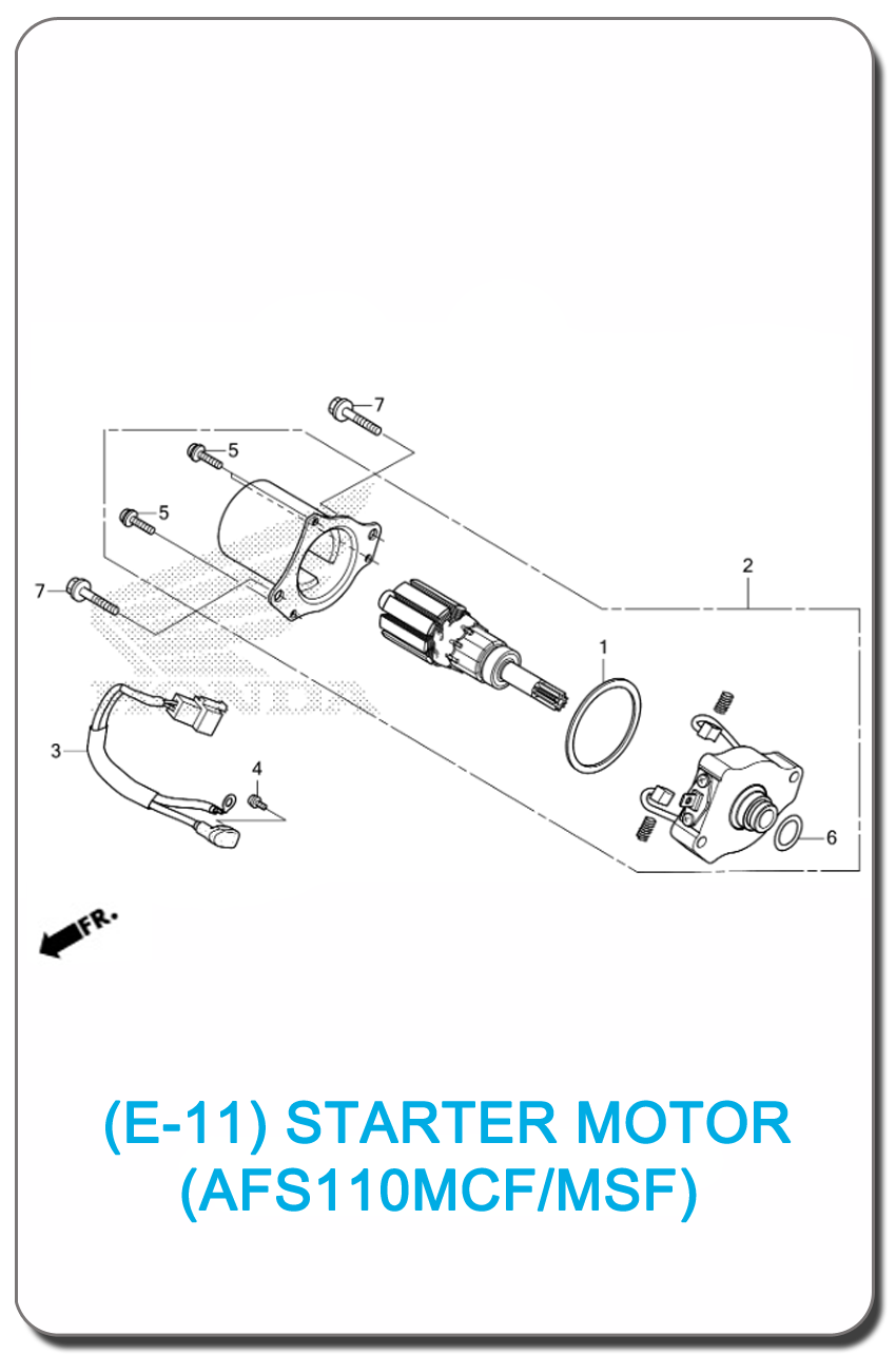 E-11/ STARTER MOTOR WAVE110i 2021 SMALL INDEX PICTURE