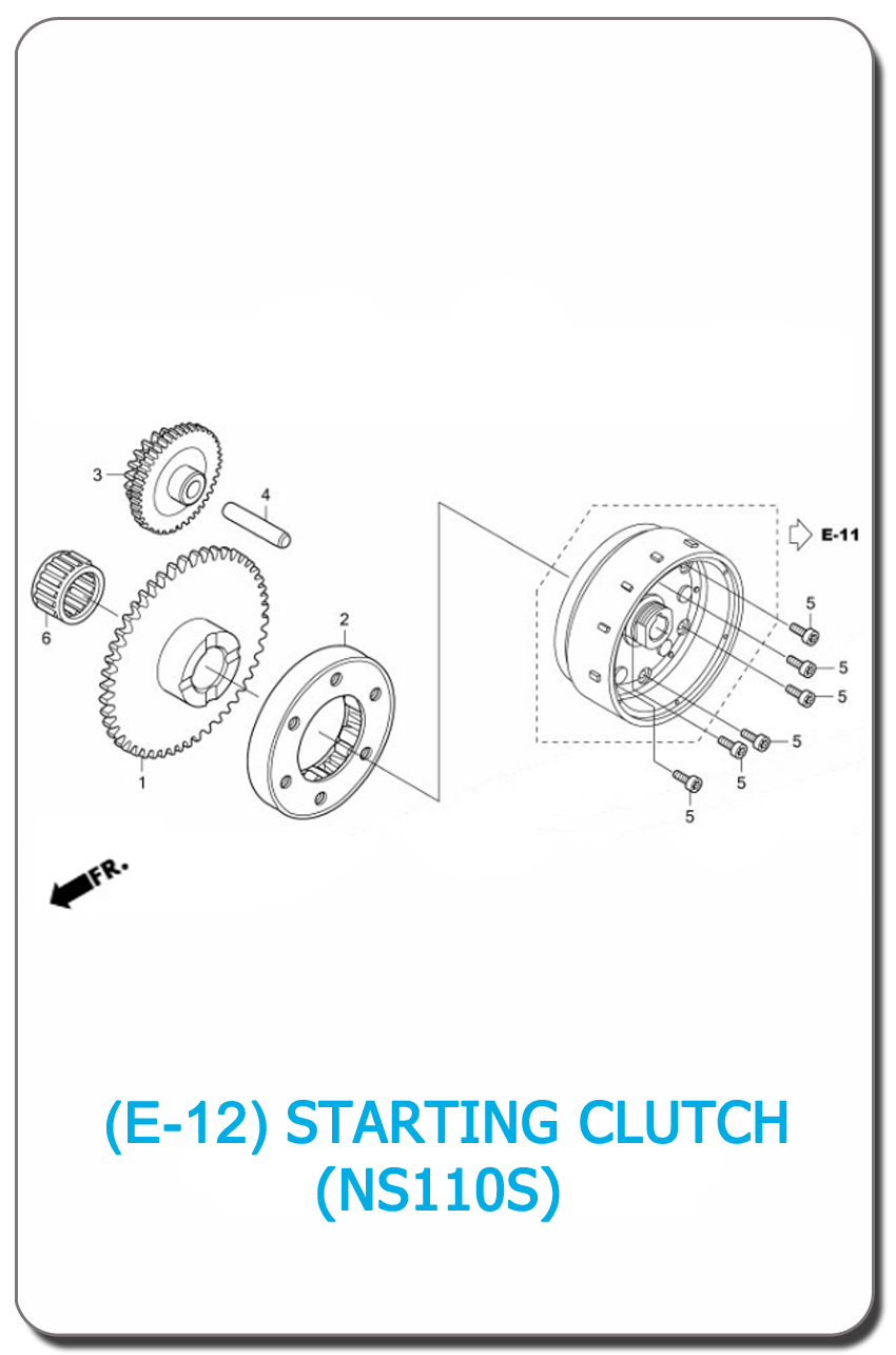 E-12-STARTING CLUTCH(NS110S) WAVE110i 2011 SMALL INDEX PICTURE