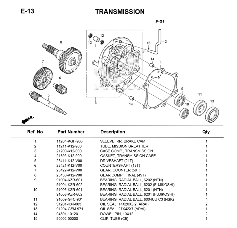- E-13/ TRANSMISSION (LEAD125)