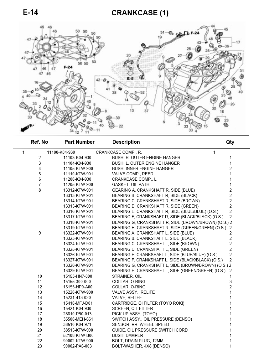 E-14-CRANKCASE FORZA300 2013-1